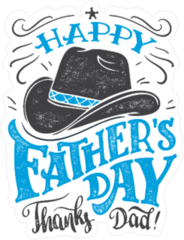 Fathers Day Cowboy Sticker