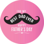 Fathers Day Pink Mustache Sticker