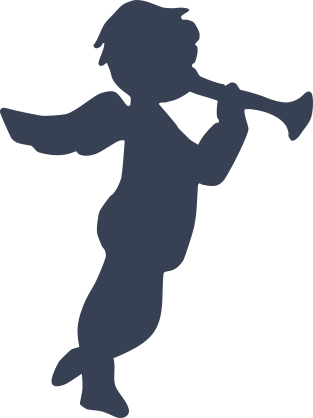 Faultless Angel Blowing Horn Sticker