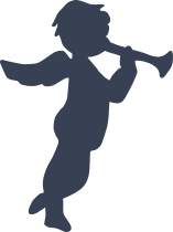 Faultless Angel Blowing Horn Sticker