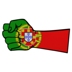 Faust Sign In Colors Of National Flag Portugal Sticker