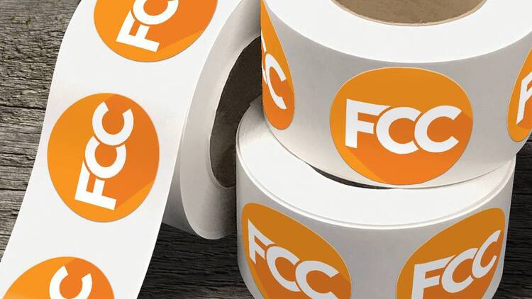 FCC Circle Sticker Rolls
