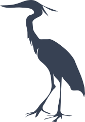 Feathered Crane Sticker