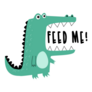 Feed Me! Cute Crocodile Sticker
