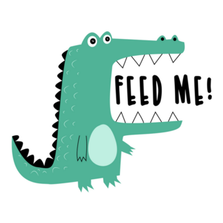 Feed Me! Cute Crocodile Sticker