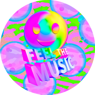Feel The Music 90s Style Pop Sticker