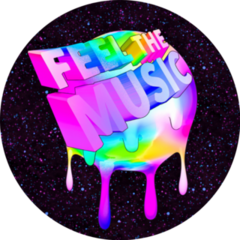 Feel The Music Colorful 90s Style Sticker