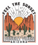 Feel The Sunset Desert View Arizona Sticker