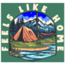 Feels Like Home Wild Nature And Camping Lake Scenery Sticker