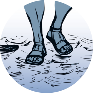 Feet In A Lake Summer Sticker