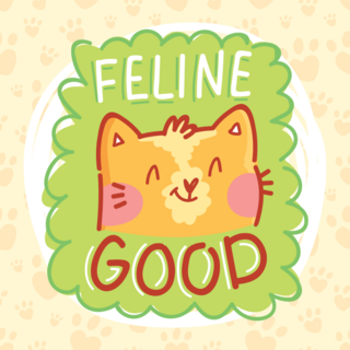 Feline Good Cat Sticker