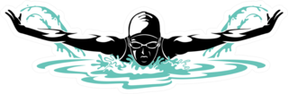 Female Butterfly Swimmer Sticker