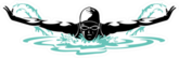 Female Butterfly Swimmer Sticker