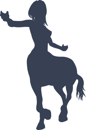 Female Dancing Centaur Sticker