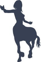 Female Dancing Centaur Sticker