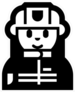 Female Firefighter Character Icon Sticker