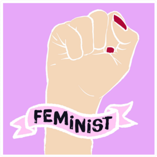 Female Fist Fighting For Equality Sticker