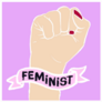 Female Fist Fighting For Equality Sticker