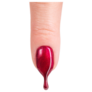 Female Nails Painted Red Polish Dripping Sticker