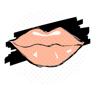 Female Pink Lips Sticker