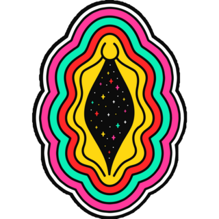 Female Reproductive Organ Astrology Sticker