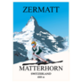 Female Skier Zermatt Matterhorn Switzerland Sticker