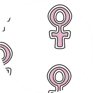 Female Symbol Illustration Pattern Sticker