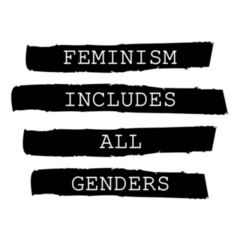 Feminism Includes All Genders Calligraphy Sticker