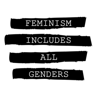 Feminism Includes All Genders Calligraphy Sticker