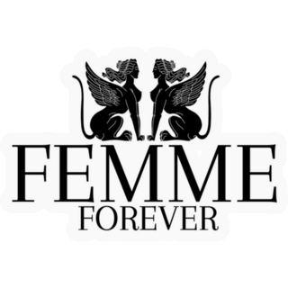 Femme Forever Greek Lettering Concept Sticker