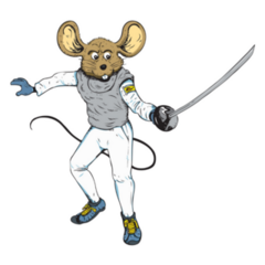 Fencer Mouse Sticker