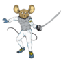Fencer Mouse Sticker