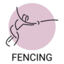 Fencing Circle Sticker 