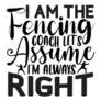 Fencing Coach Sticker