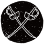 Fencing Doodle Sticker