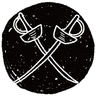 Fencing Doodle Sticker