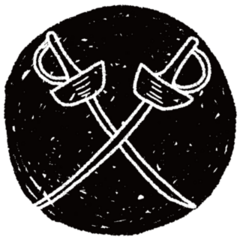 Fencing Doodle Sticker