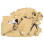 Fencing Duel Sticker
