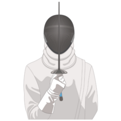 Fencing Front Mask Sticker