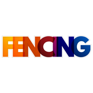 Fencing Lettering Sticker