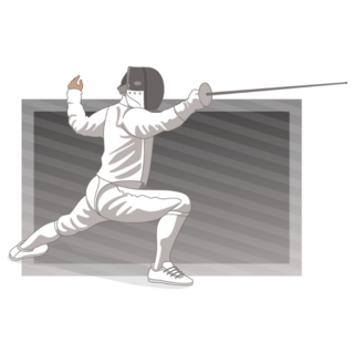 Fencing On Grey Sticker