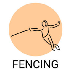 Fencing Orange Sticker
