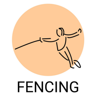 Fencing Orange Sticker