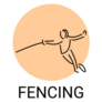 Fencing Orange Sticker