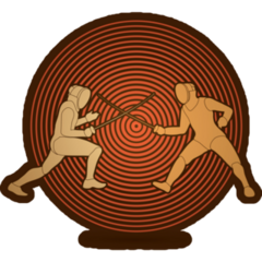 Fencing Retro Sticker