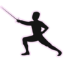 Fencing Silhouette Sticker