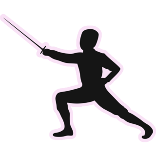 Fencing Silhouette Sticker