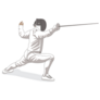 Fencing Sketch Sticker