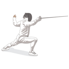 Fencing Sketch Sticker