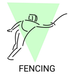 Fencing Sport Sticker